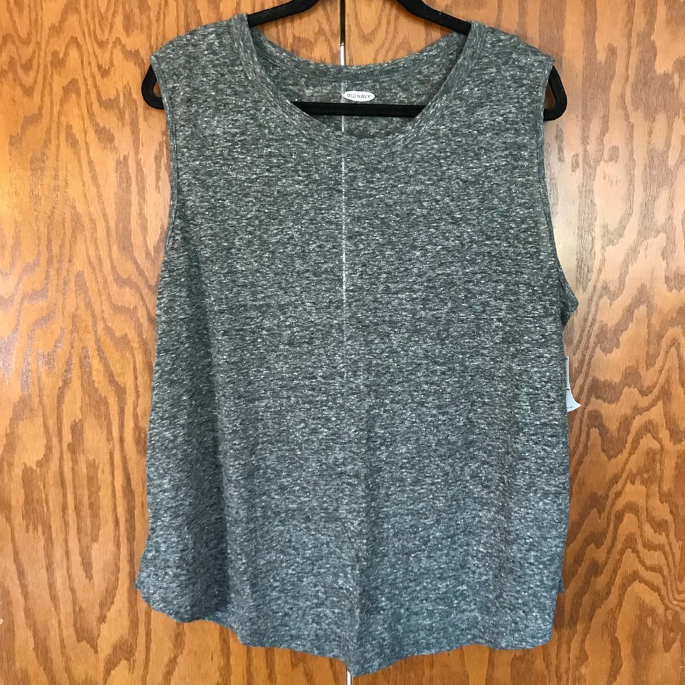 Grey Linen Blend Tank